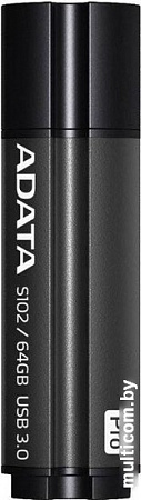 USB Flash A-Data S102 Pro Advanced 64GB Titanium Grey (AS102P-64G-RGY)