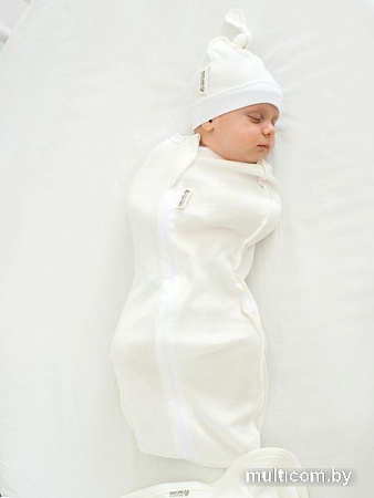 Пеленка-кокон Amarobaby Nature Essence (молочный, р-р 68-74)