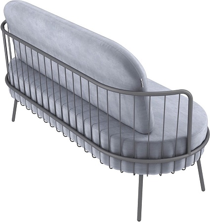 Диван Sheffilton SHT-DS286 (стальной серый/каттара/графит муар)