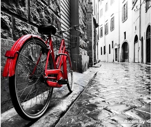 Фотообои Citydecor Красный велосипед с защитным покрытием 300x254