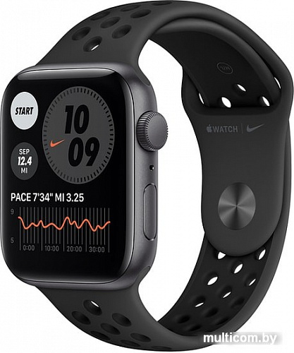 Умные часы Apple Watch SE Nike 44 мм (алюминий серый космос/антрацитовый, черный)