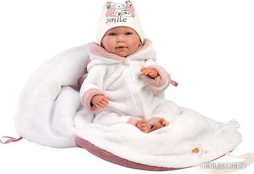 Пупс Llorens В капюшоне с ушками 74048