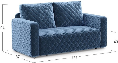 Диван Moon Trade Марсель 087 002669 (правый, синий)