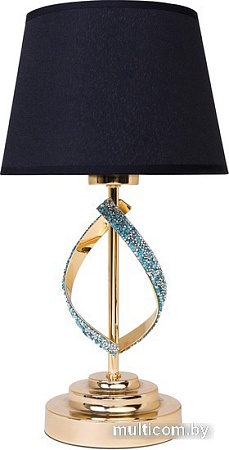 Настольная лампа Lucia Стразы 323 (золото/бирюзовый/черный)