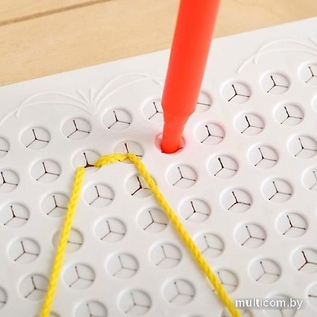 Развивающая игрушка Zabiaka Веселые рисунки. Шнуровальный планшет 4437789