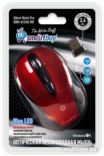 Мышь SmartBuy 612AG Red/Black (SBM-612AG-RK)