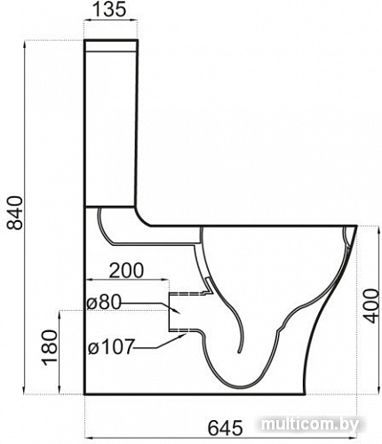 Унитаз BelBagno Deluca [BB343CPR]