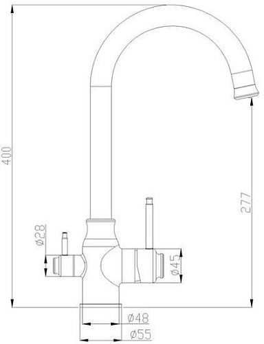 Смеситель ZorG SH 763 (графит)