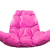 Подвесное кресло M-Group Капля Люкс 11030108 (белый ротанг/розовая подушка)
