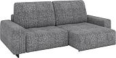 Угловой диван Rivalli Уолтер УП 1000 + оттоманка (Katrin Grey/черный муар)