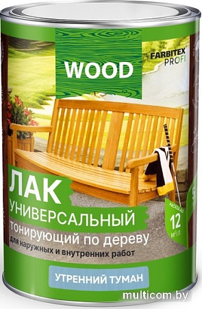 Лак Farbitex Profi Wood Тонирующий по дереву 0.9 л (утренний туман)