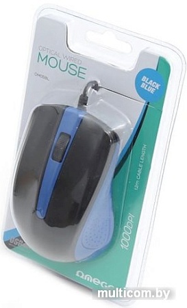 Мышь Omega OM-05 (черный/синий)