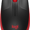 Мышь Logitech M190 (черный/красный)