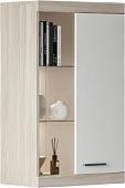 Шкаф-витрина Black Red White Linn Со стеклом 100x60x36 (ясень шимо/белый)