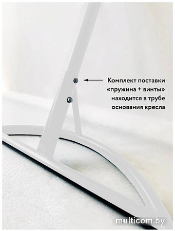 Подвесное кресло M-Group Для двоих Люкс 11510210 (коричневый ротанг/синяя подушка)