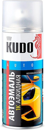 Автомобильная краска Kudo 1K эмаль автомобильная ремонтная алкидная KU-4094 (520 мл, Оранжевая 1025)