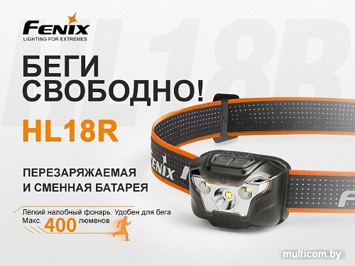 Фонарь Fenix HL18R (черный)