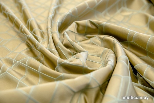 Комплект штор Decoretto Урбан пустыня УП-K3 2.5x2.6 м (золотистая ткань с геометрическим рисунком, 2 шт)