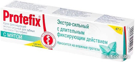 Крем для фиксации зубных протезов Protefix №1 с мятой 40 мл