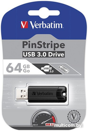 USB Flash Verbatim PinStripe 64GB [49318]