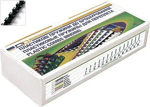 Пластиковая пружина для переплета D&A art A4 14 мм 100 шт (черный)