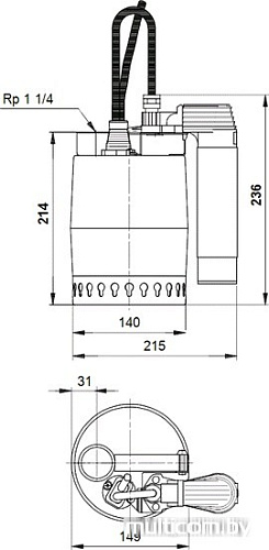 Дренажный насос Grundfos Unilift KP 150 AV 1