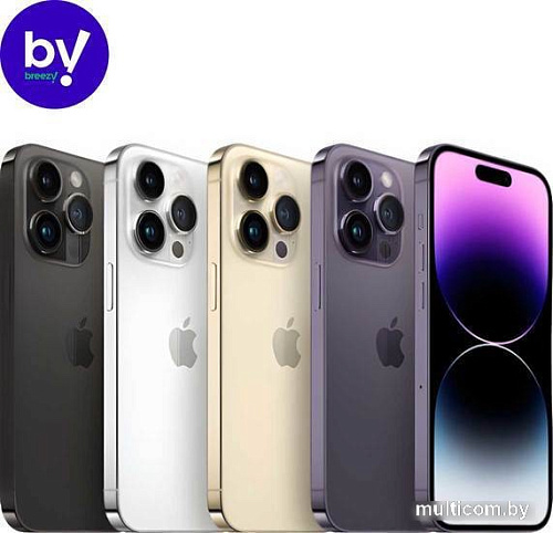 Смартфон Apple iPhone 14 Pro 256GB Восстановленный by Breezy, грейд B (темно-фиолетовый)