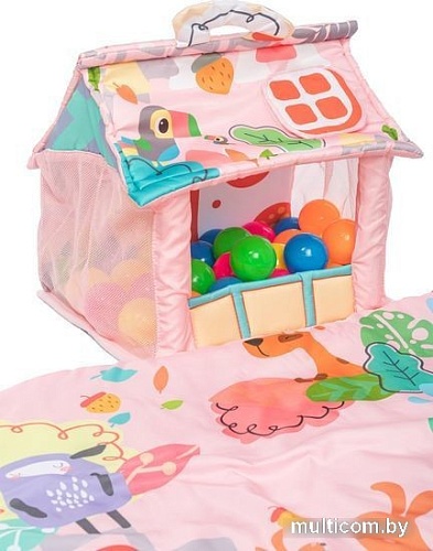 Развивающий коврик Nino Сказочный домик (розовый)