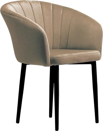 Стул с подлокотниками Памир Версаль F08 Поворотный (бежевый/черная опора)