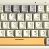 Клавиатура Cyberlynx ZA63 Beige Gray Yellow (TNT Yellow)
