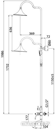 Душевая система Lemark LM5562GG