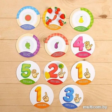 Развивающая игра Zabiaka Вкусная тарелка. Набор для сортировки 4655803