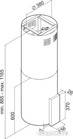 Кухонная вытяжка Ciarko ORW White Glass 38