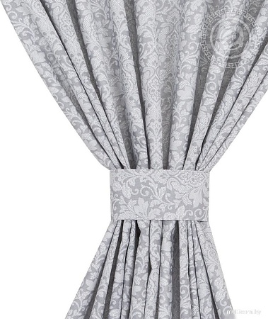 АртПостель Вензель серый для кухни с подхватом Ш.145.180