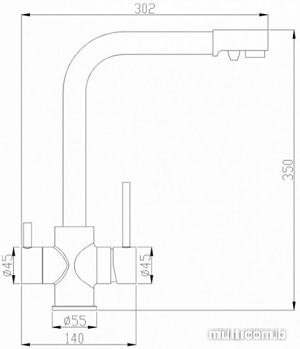 Смеситель ZorG SH 552 BLACK BR