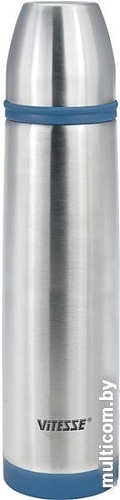 Термос Vitesse VS-2632 1л (серебристый/синий)