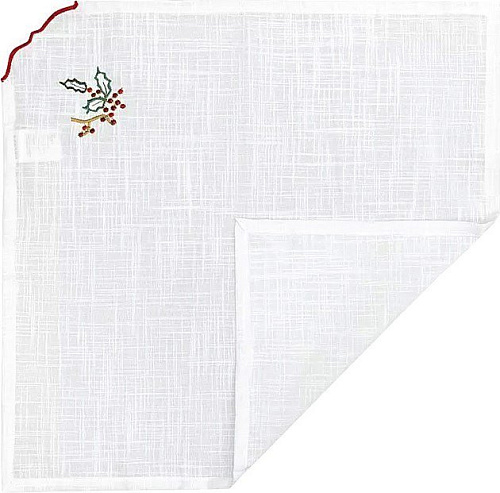 Сервировочная салфетка Tkano New Year Essential Festive wreath TK24-NA0002 (белый)