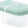 Набор контейнеров Полесье №40 1.6л с крышками 73782 (4 шт, прозрачный/бледно-оливковый)
