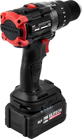 Ударная дрель-шуруповерт ELITECH CD 20BL2 E2201.042.01 (с 1-им АКБ, кейс)