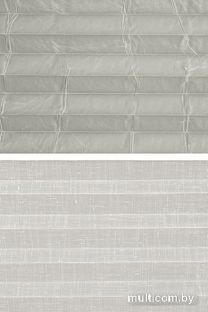 Плиссе Delfa Basic Crush СПШ-35202/3504 Basic Transparent (34x160, серый/белый)
