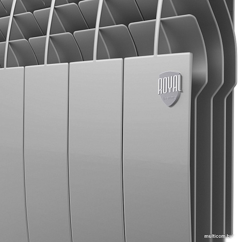 Биметаллический радиатор Royal Thermo BiLiner 350 Silver Satin VR (4 секции)
