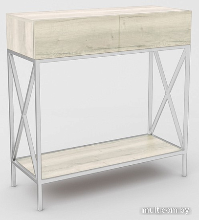 Консольный стол Hype Mebel Лесс 100x40 (белый/древесина белая)
