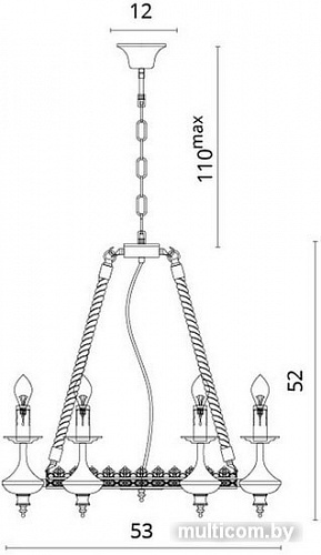Подвесная люстра Divinare Dora 8121/01 LM-6