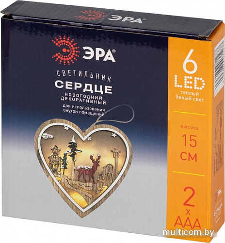Елочная игрушка ЭРА Сердце ENGDS-5L Б0060479