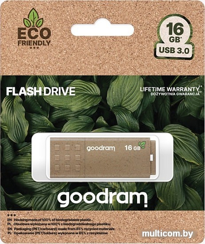 USB Flash GOODRAM UME3 Eco Friendly 16GB (коричневый)