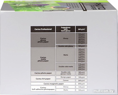 Фотобумага CACTUS Глянцевая A6 180 г/кв.м. 500 листов (CS-GA6180500)