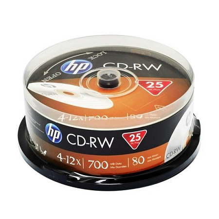 CD-RW диск HP 700Mb 12x HP CakeBox 25 шт. 69313