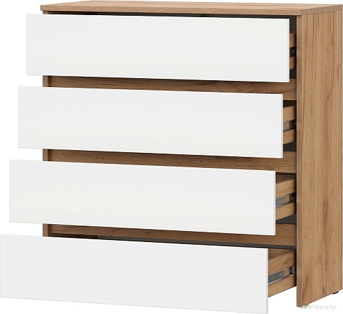 Комод Mio Tesoro Некст 1 4 ящика (дуб золотой/белый)
