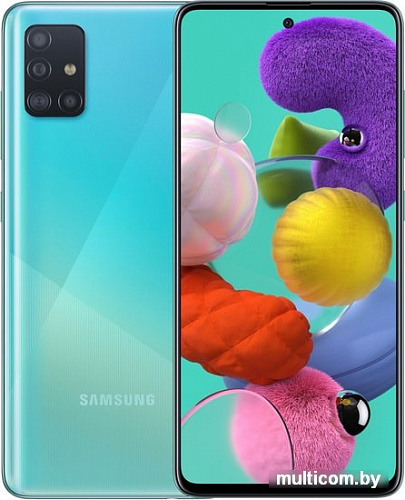 Смартфон Samsung Galaxy A51 SM-A515F/DSM 4GB/64GB (голубой)
