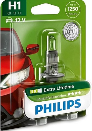 Галогенная лампа Philips LongLife EcoVision H1 12258LLECOB1 1шт